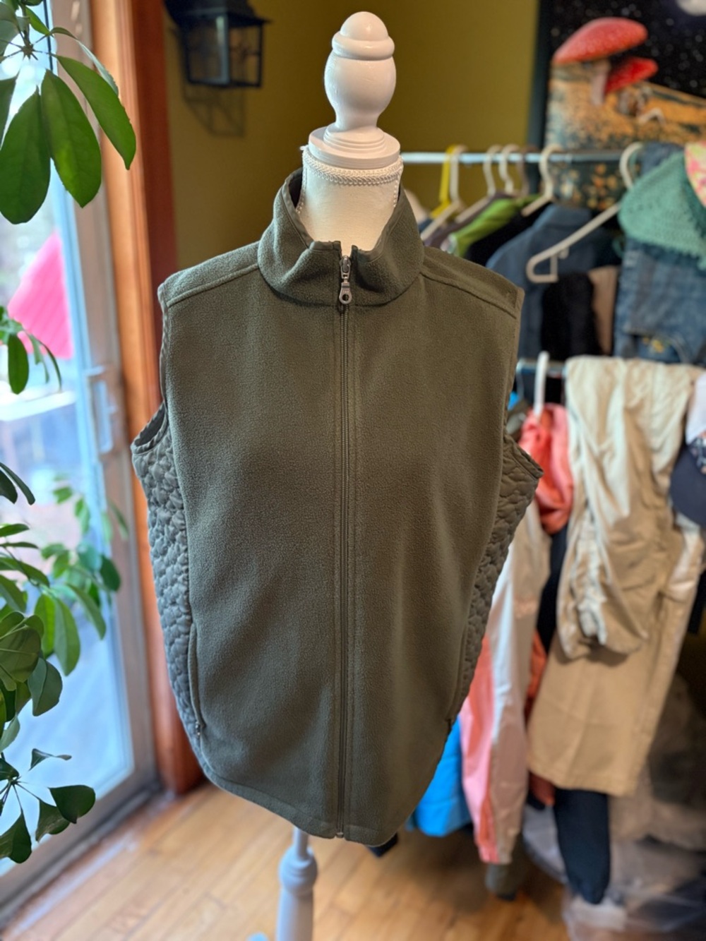 Northern Reflections Olive Green Fleece Vest